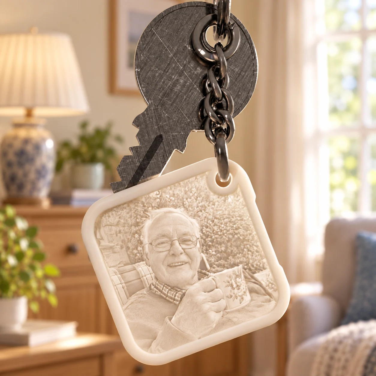 Glimery wallet photo card Glimery wallet photo card with a portrait of an older woman.